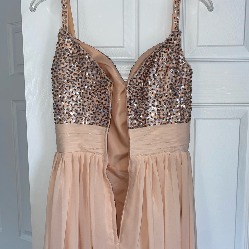 baby pink prom dress